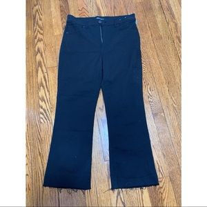 NWOT Express jeans black crop flare size 12
